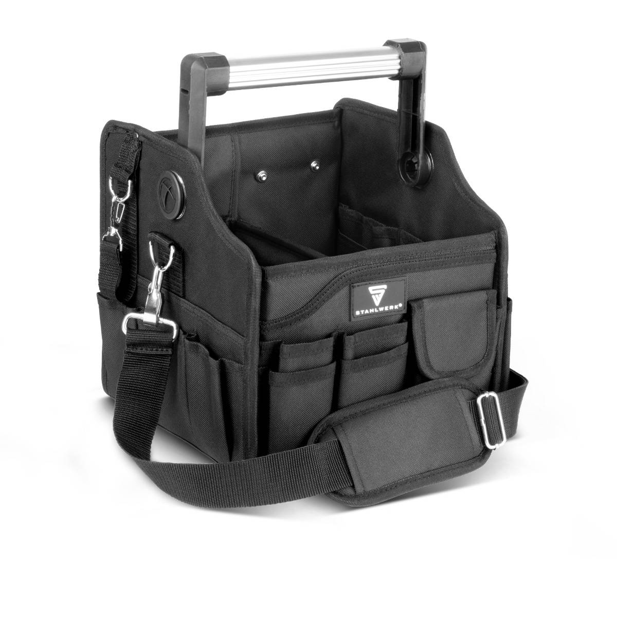 STAHLWERK Werkzeugtasche 14 Außentaschen 2 Innenfächer robuste Elektriker-Tasche
