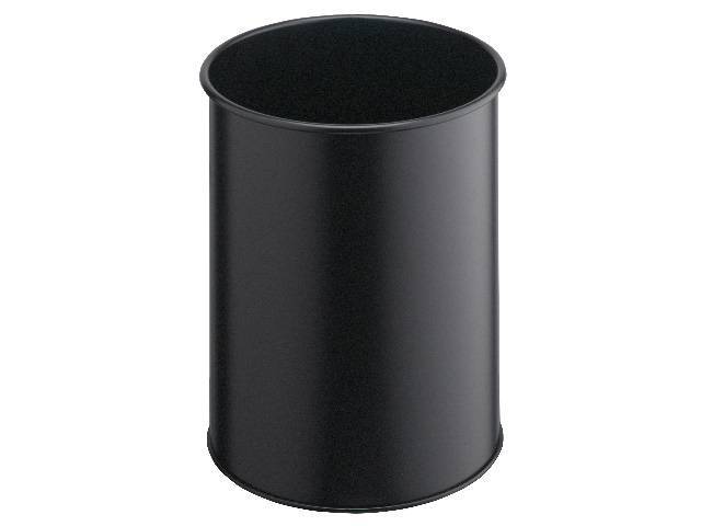 DURABLE Papierkorb Metall rund 15 Liter schwarz Multimedia-Technik PapierBüroSchreibwar