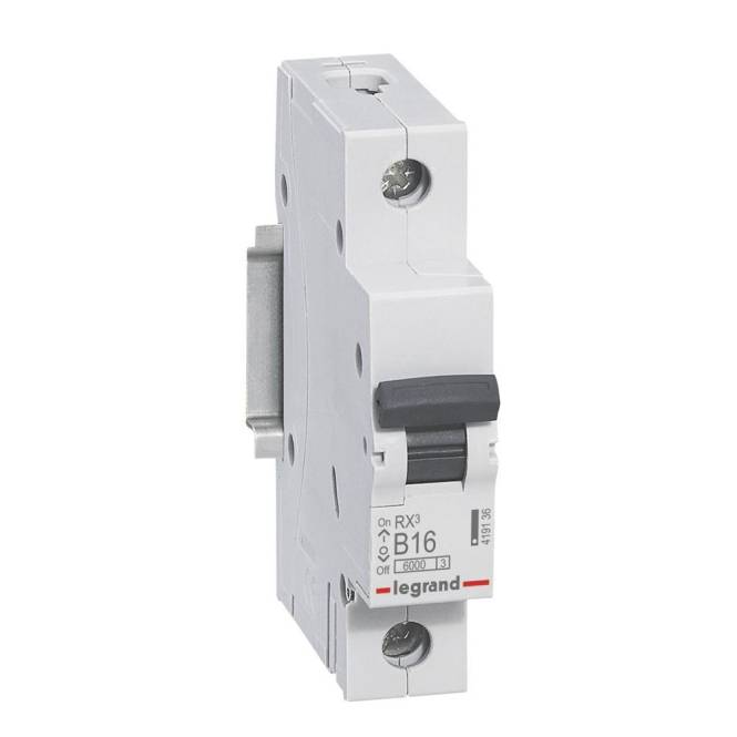 Legrand 419136 RX3 LS-Schalter B 16A 1-polig 6kA 230/400VAC 1TE Install.Baumaterial