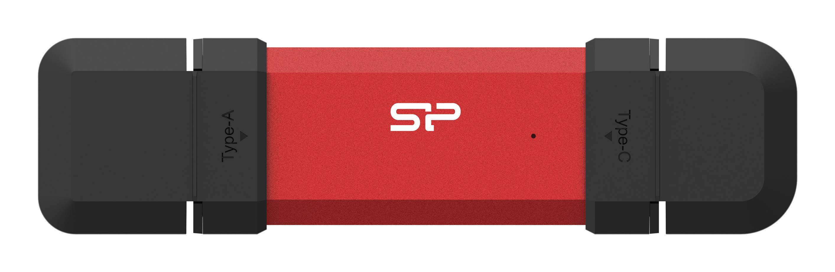 Silicon Power 1TB USB Stick DS72 Typ A+C 1050/850MB`s Red Multimedia-Technik Solid State Drives