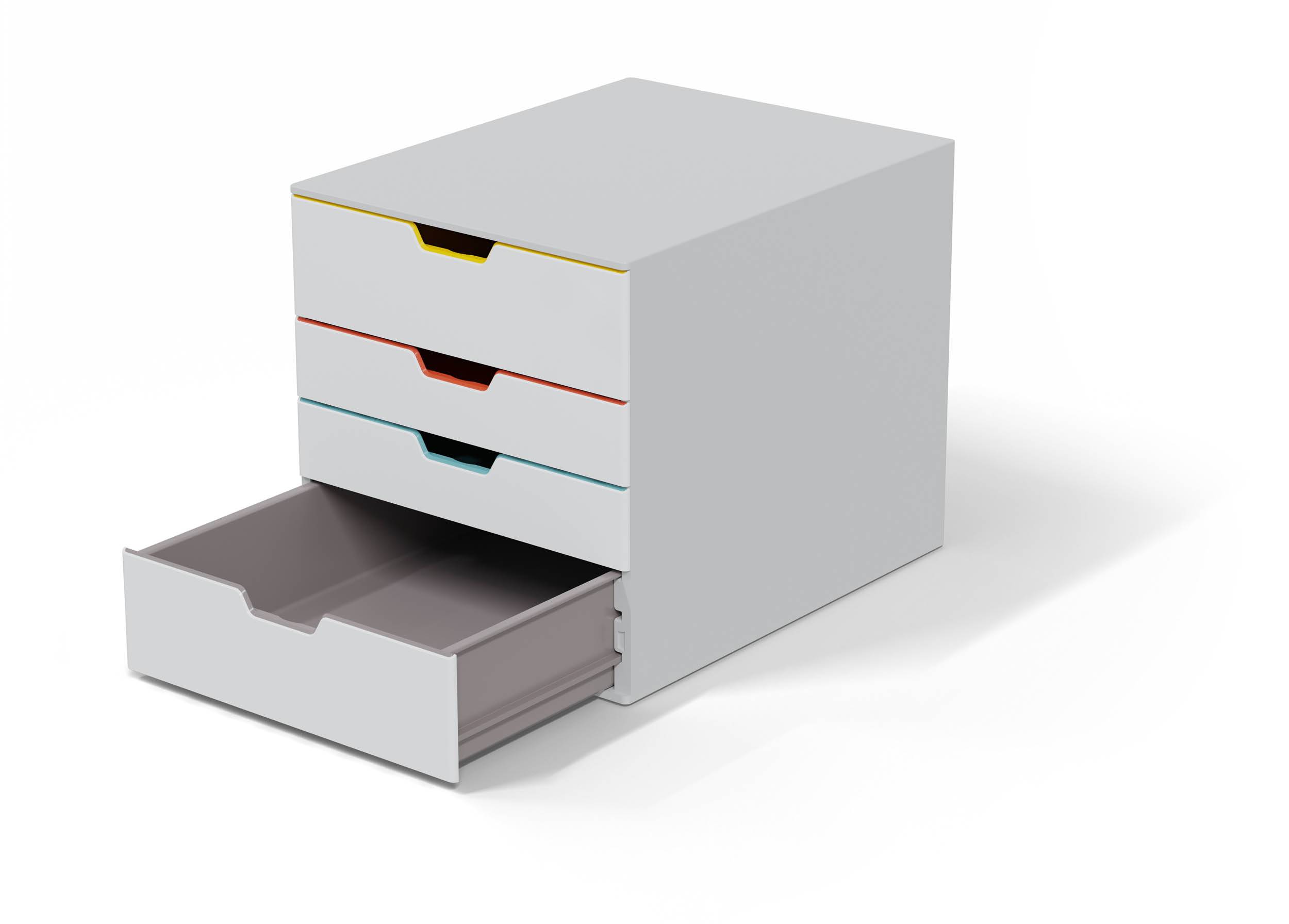 DURABLE Schubladenbox VARICOLOR Mix 4 Fächer mehrfb Multimedia-Technik PapierBüroSchreibwar
