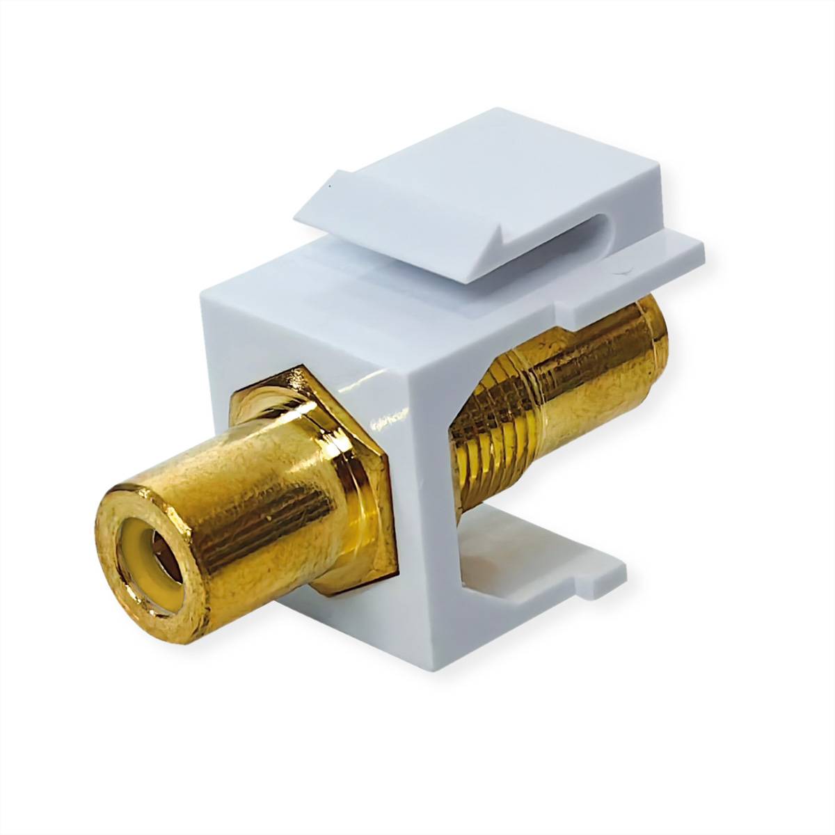VALUE RCA-Keystone-Kupplung, Kunststoff, gelb Keystone-Module Cinch-Kupplung