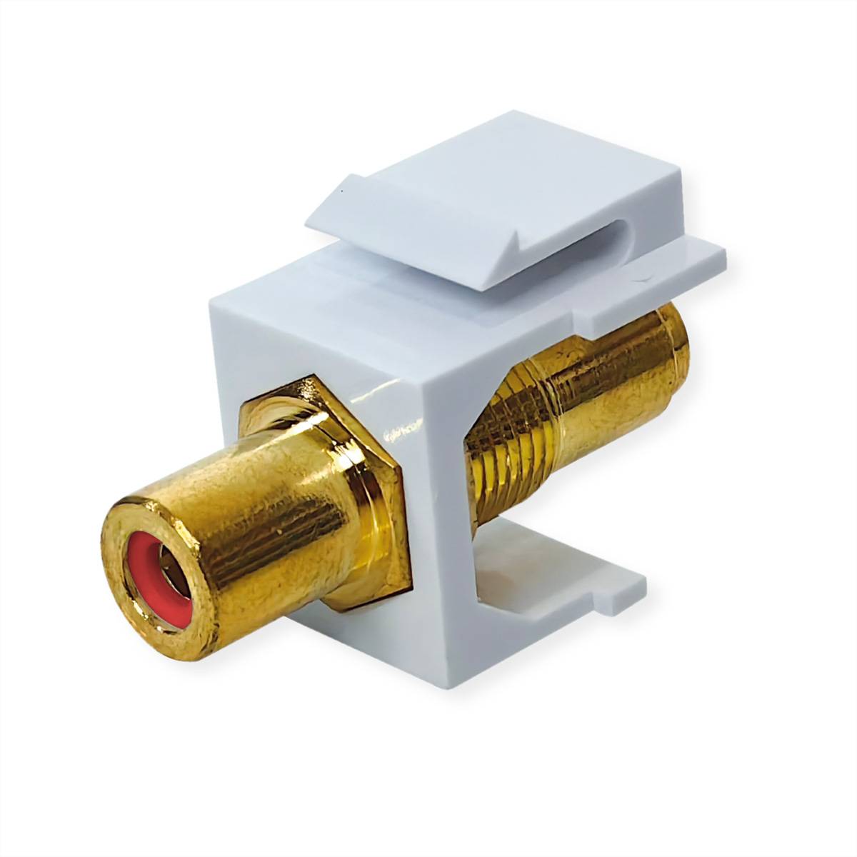 VALUE RCA-Keystone-Kupplung, Kunststoff, rot Keystone-Module Cinch-Kupplung