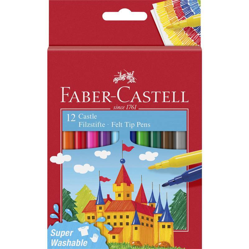 FABER-CASTELL Filzstift Castle 12er Kartonetui Multimedia-Technik PapierBüroSchreibwar