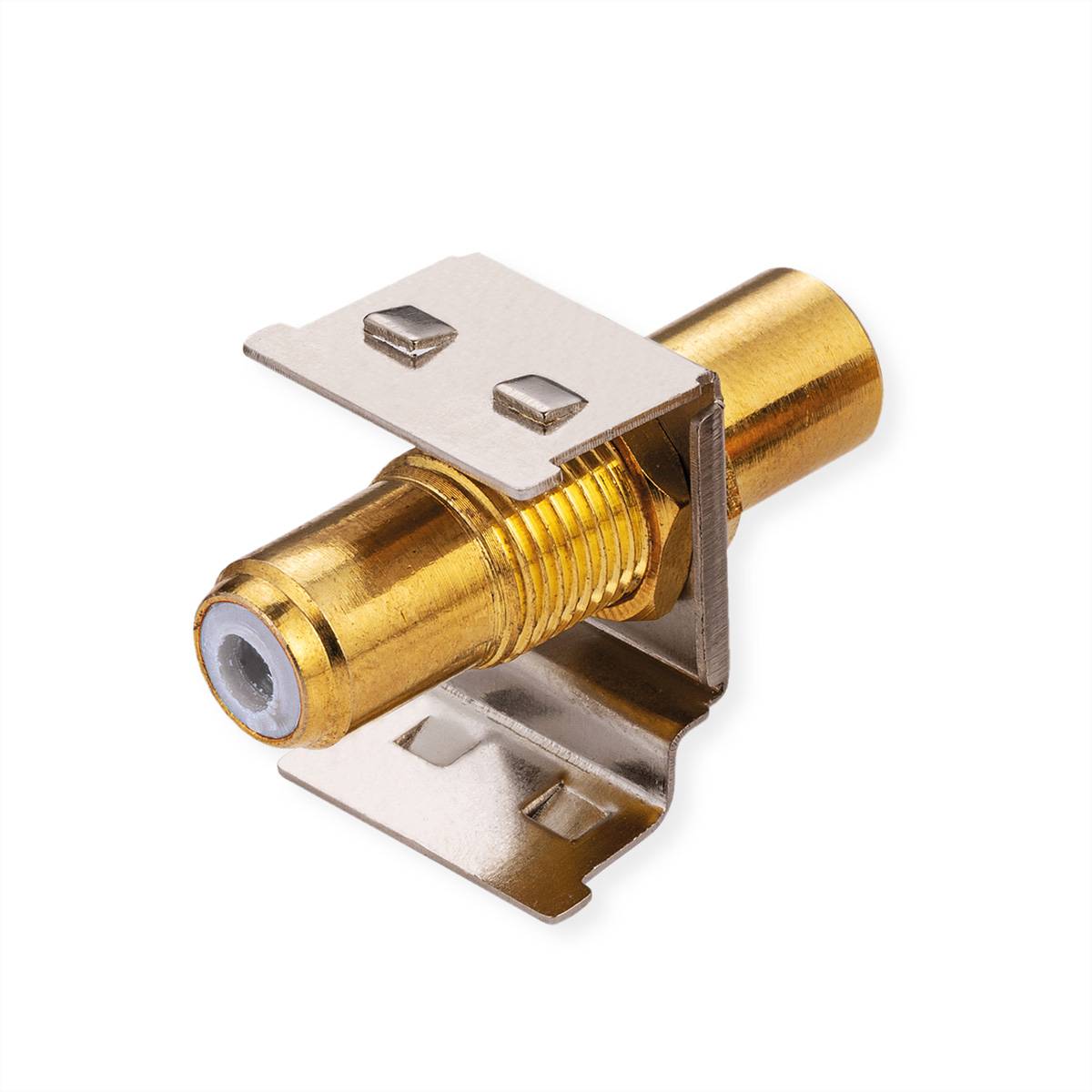 ROLINE RCA-Keystone-Kupplung, Metall, weiß Adapter, Terminatoren, Konverter MultiMedia