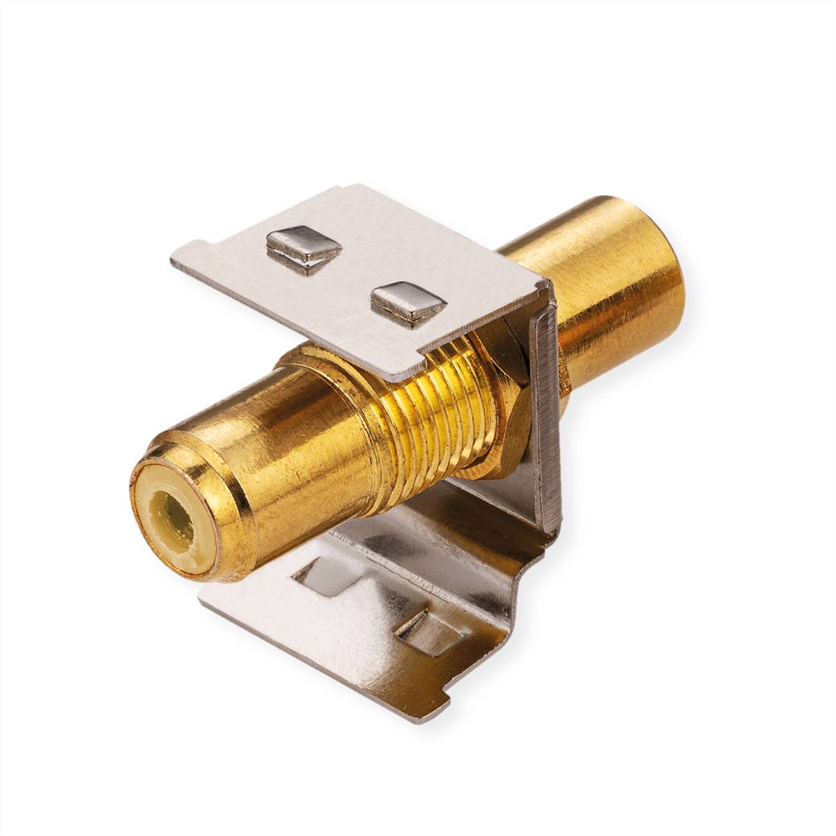 ROLINE RCA-Keystone-Kupplung, Metall, gelb Adapter, Terminatoren, Konverter MultiMedia