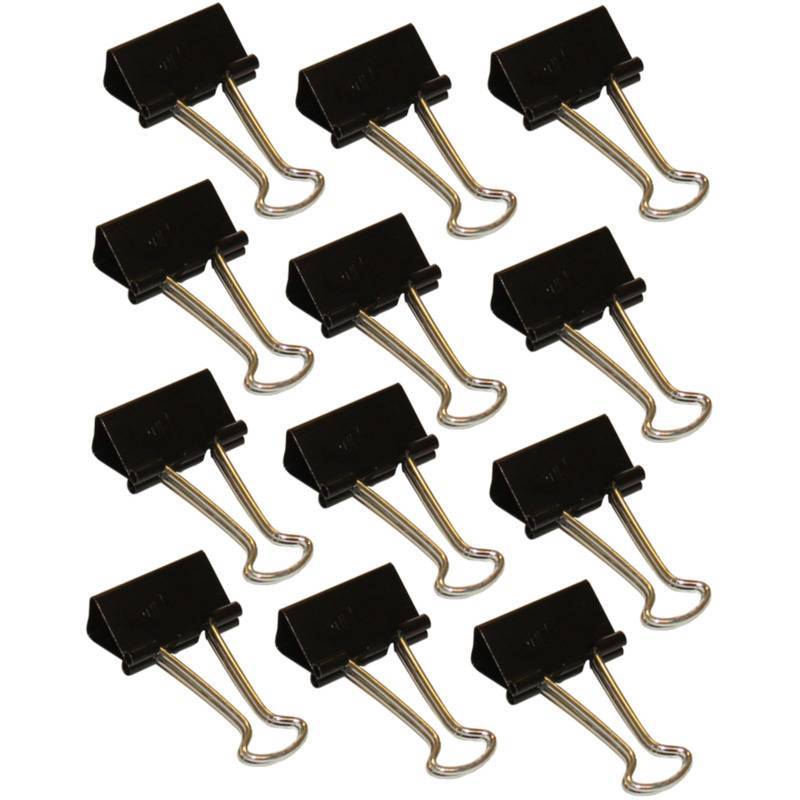 WEDO Klemmer Foldback 25 mm im 12er Karton schwarz/silb Multimedia-Technik PapierBüroSchreibwar