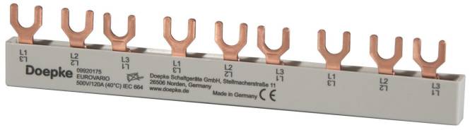DOEP Phasenschiene EV-S G 3.9.120 ** FI/LS 10qmm Gabel 3-pol 9TE 120A Install.Baumaterial