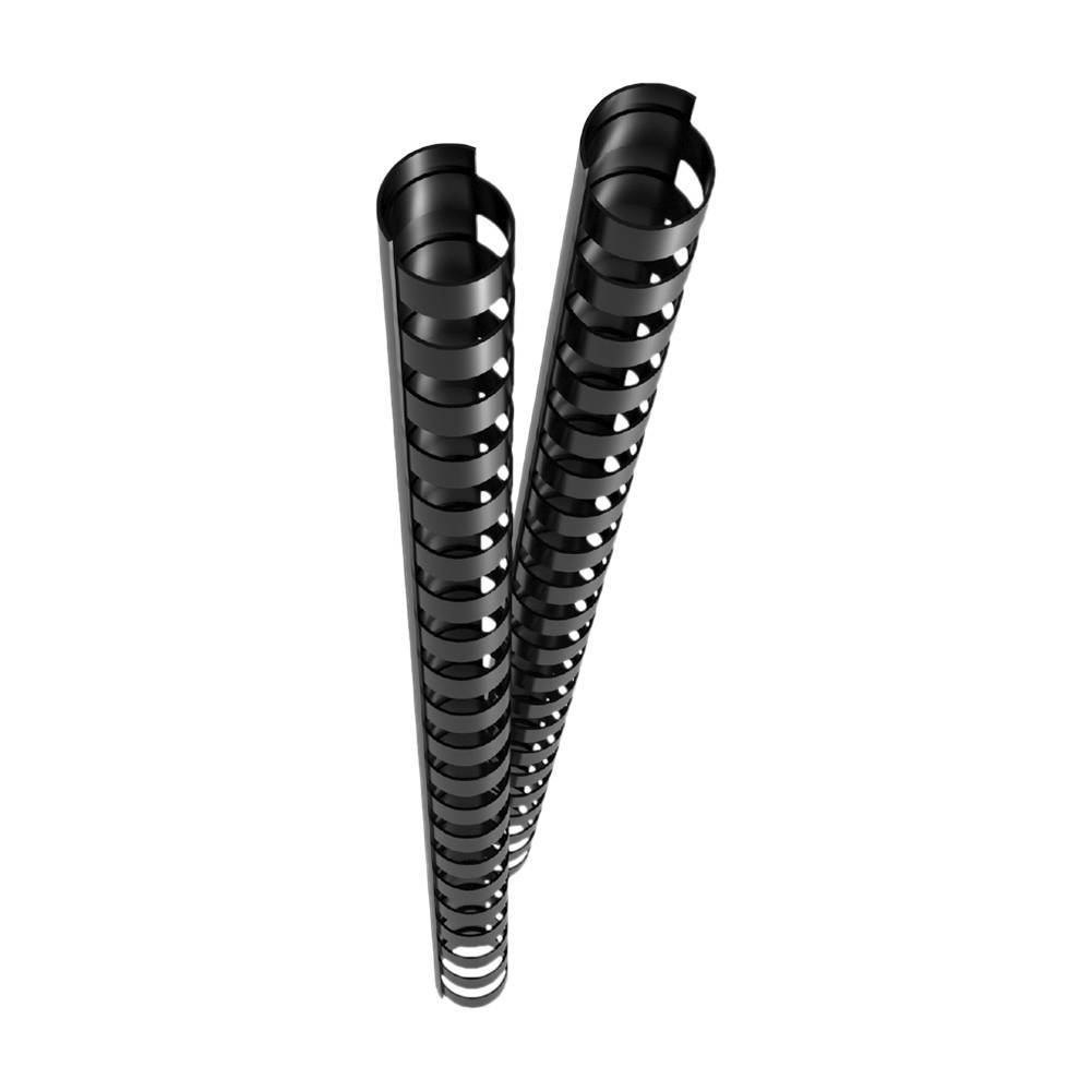 GENIE Spiralbinderücken 12mm schwarz 25 Stk Multimedia-Technik PapierBüroSchreibwar