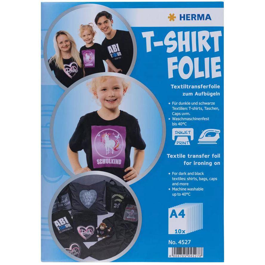 HERMA T-Shirt Folie für dunkle Textilien A4 bedruck. 10 St. Multimedia-Technik
