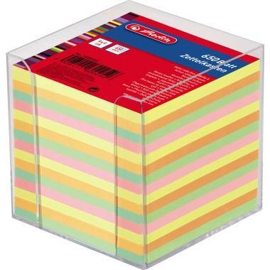 Herlitz Zettelkasten Big 9 9x9x9cm 650Bl. vierfarb. transp. Multimedia-Technik PapierBüroSchreibwar
