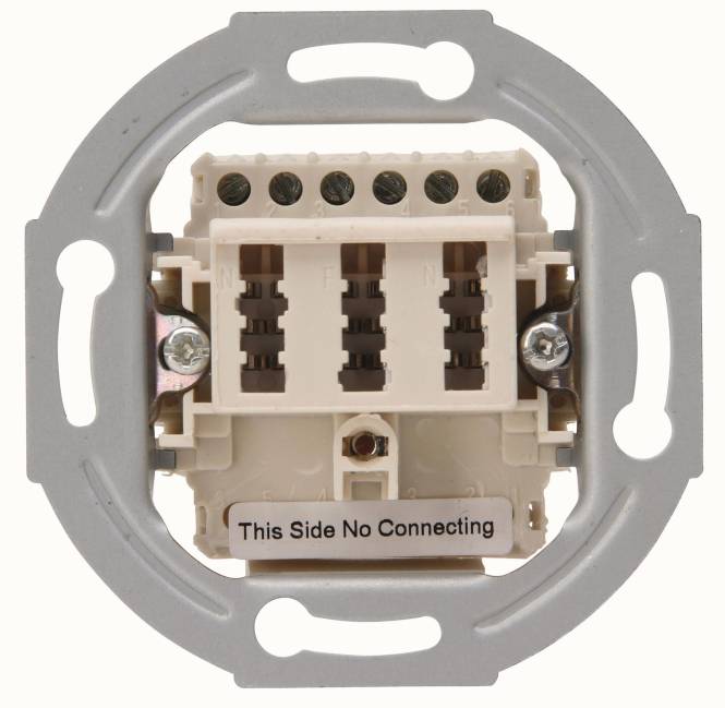 Kopp TAE-Telefonanschlussdose 33369392 UP 3x6p NFN-Cod. weiß Install.Baumaterial Netzw.Telekomm