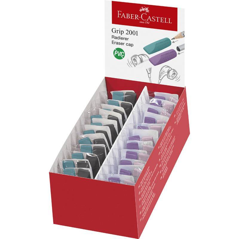 FABER-CASTELL Rad. Grip 2001 eraser cap RollOn colours Multimedia-Technik PapierBüroSchreibwar