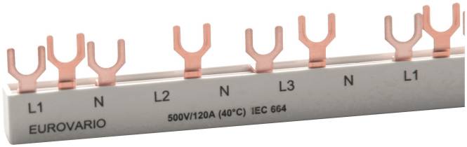DOEP Phasenschiene EV-S G 3.1+N.12.120 ** FI/LS 10qmm Gabel 4-pol 12TE 120A Install.Baumaterial