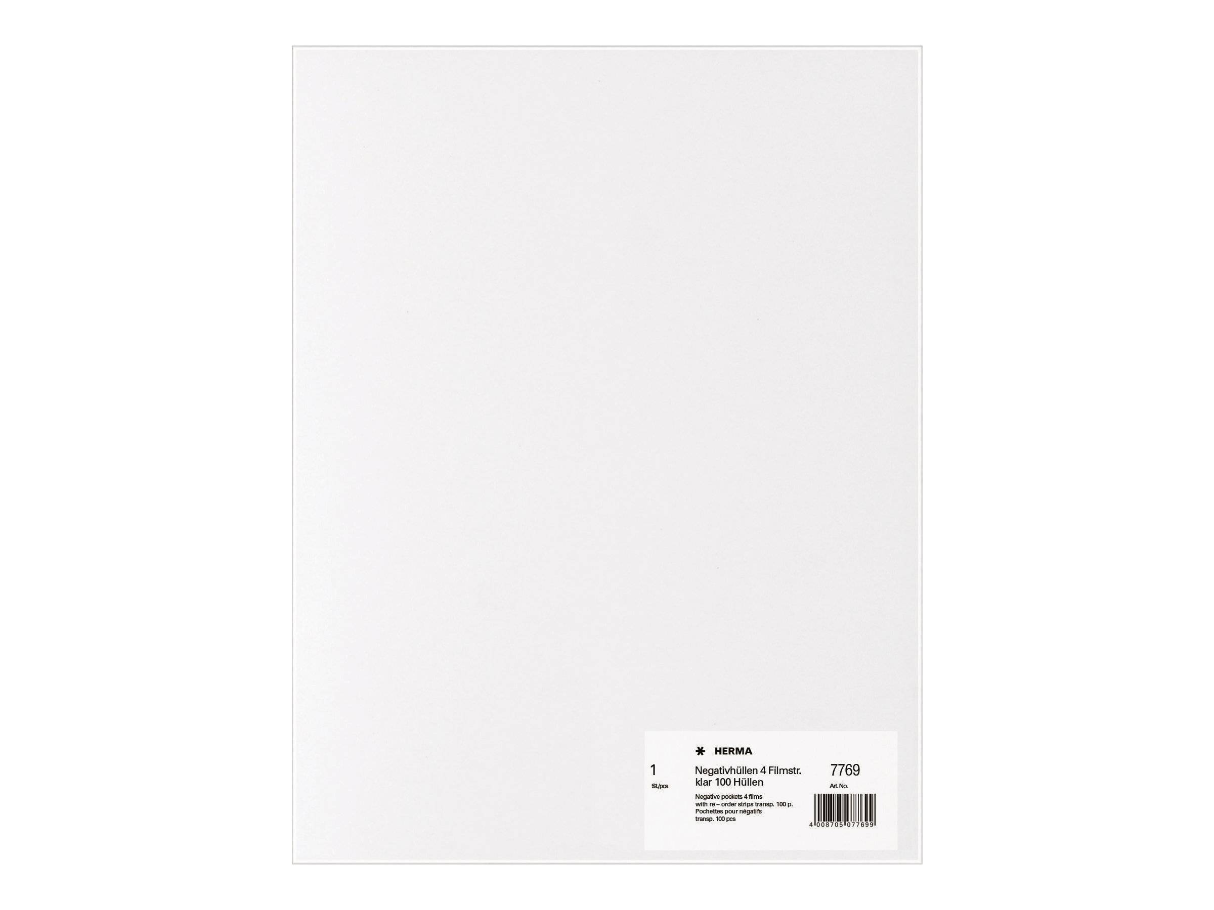 HERMA Negativhüllen transparent 4 Filmstreifen klar 100 St. Multimedia-Technik