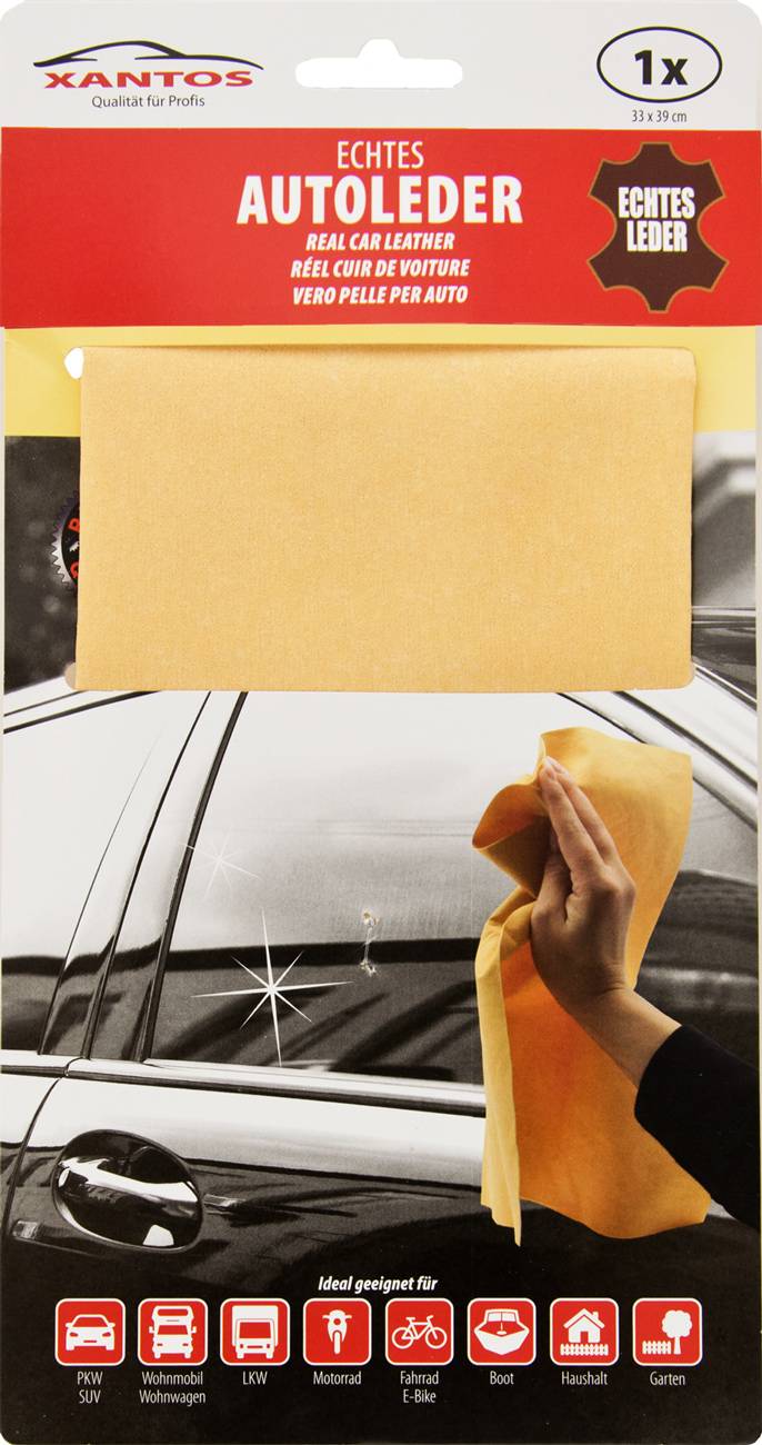 XANTOS Echtes Autoleder 32x37cm Multimedia-Technik KFZ Zubehör