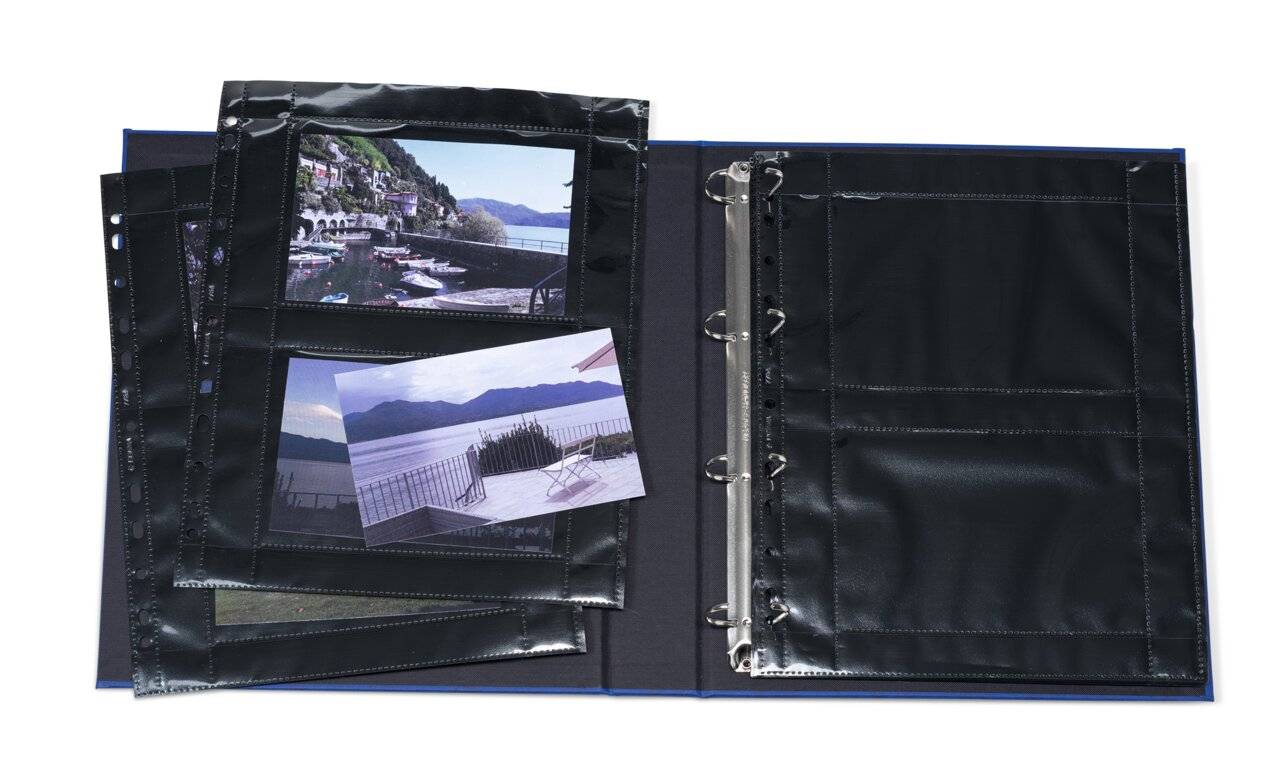 HERMA Fotosichthüllen 100 x 150 mm quer schwarz 10 Hüllen Multimedia-Technik PapierBüroSchreibwar