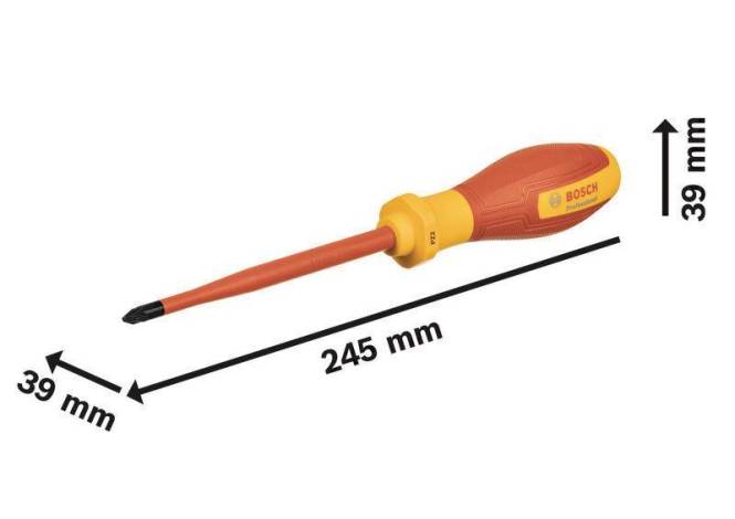 Bosch VDE Schraubendreher PZ2 1600A02ND2 Install.Baumaterial Werkzeug Messgeräte