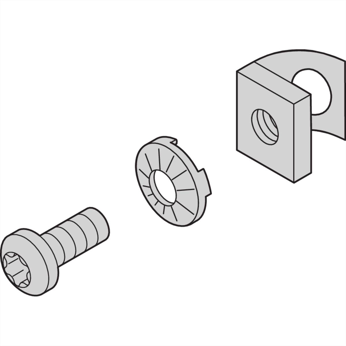SCHROFF Montagematerial für Schrankaussenseite - BEFESTIGUNGSKIT T-NUT (4X) 19 Schränke &amp
