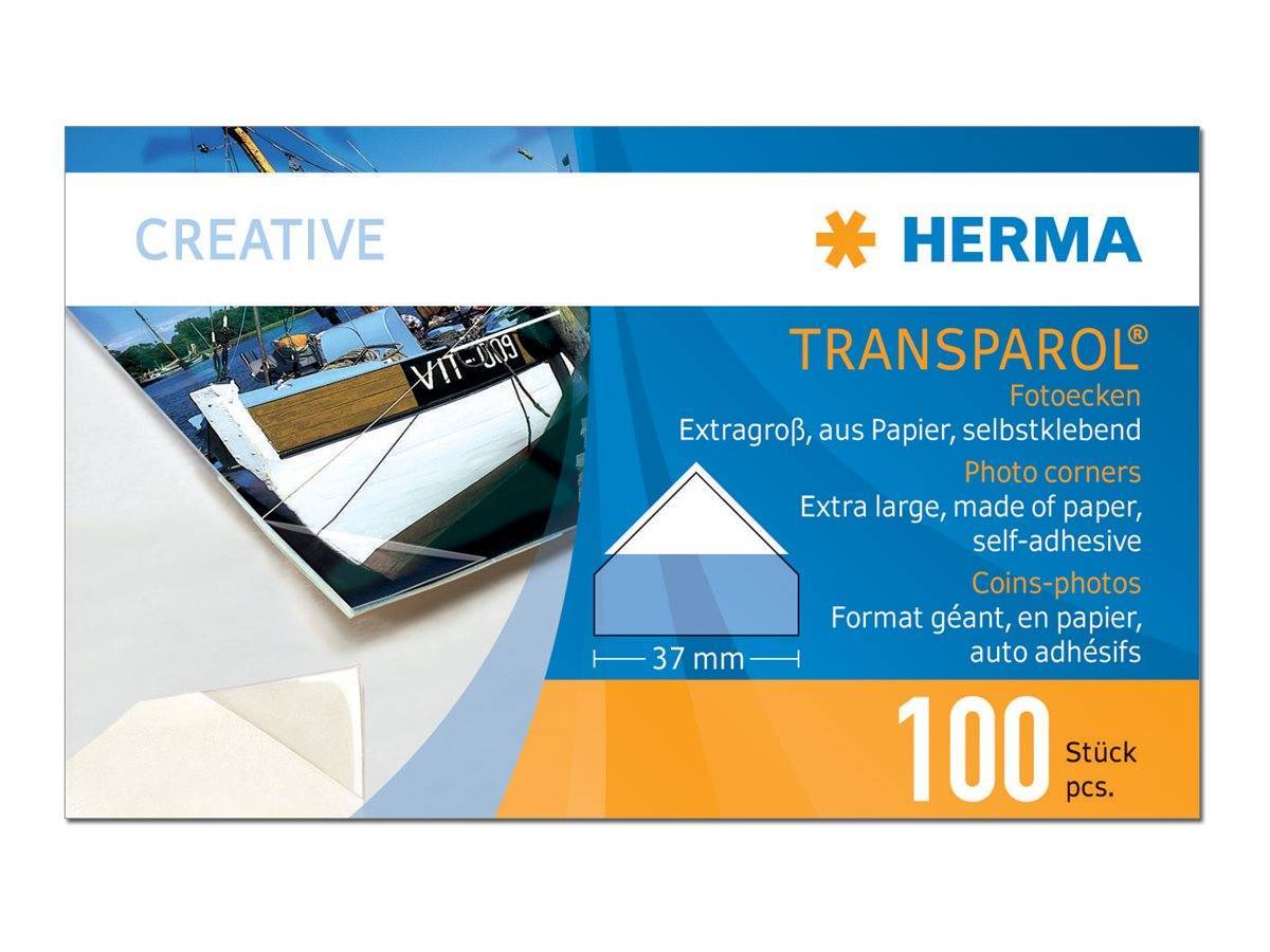 HERMA Transparol Fotoecken extra-gross 100St. Multimedia-Technik PapierBüroSchreibwar