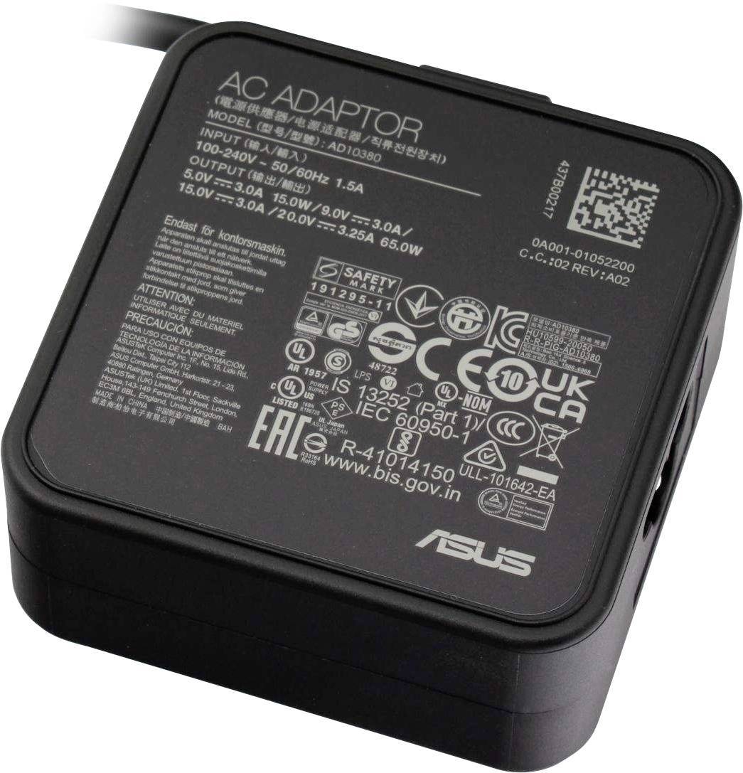 Asus AC65-00 Netzteil 65W schwarz USB-C Multimedia-Technik Zubehör