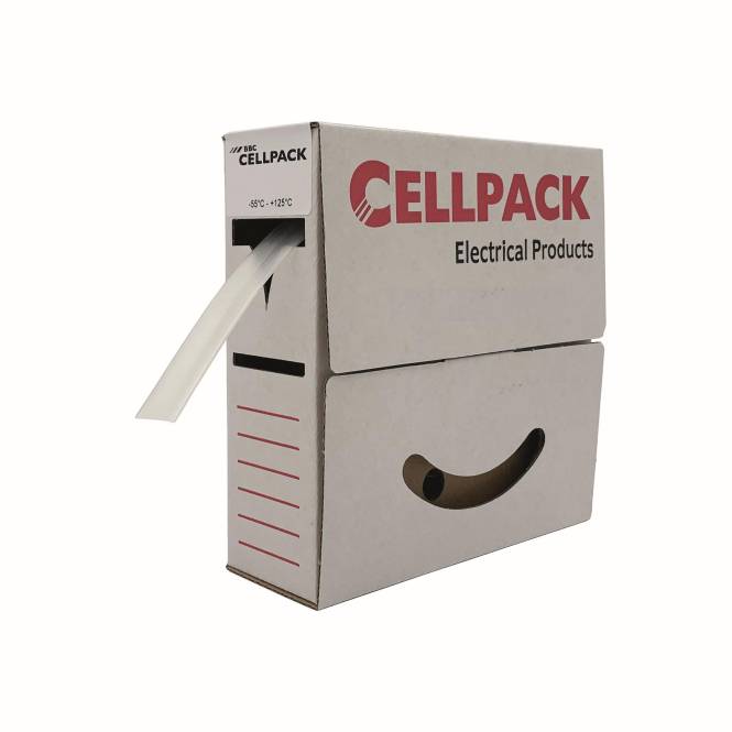 Ein Karton mit der Aufschrift „CELLPACK Electrical Products