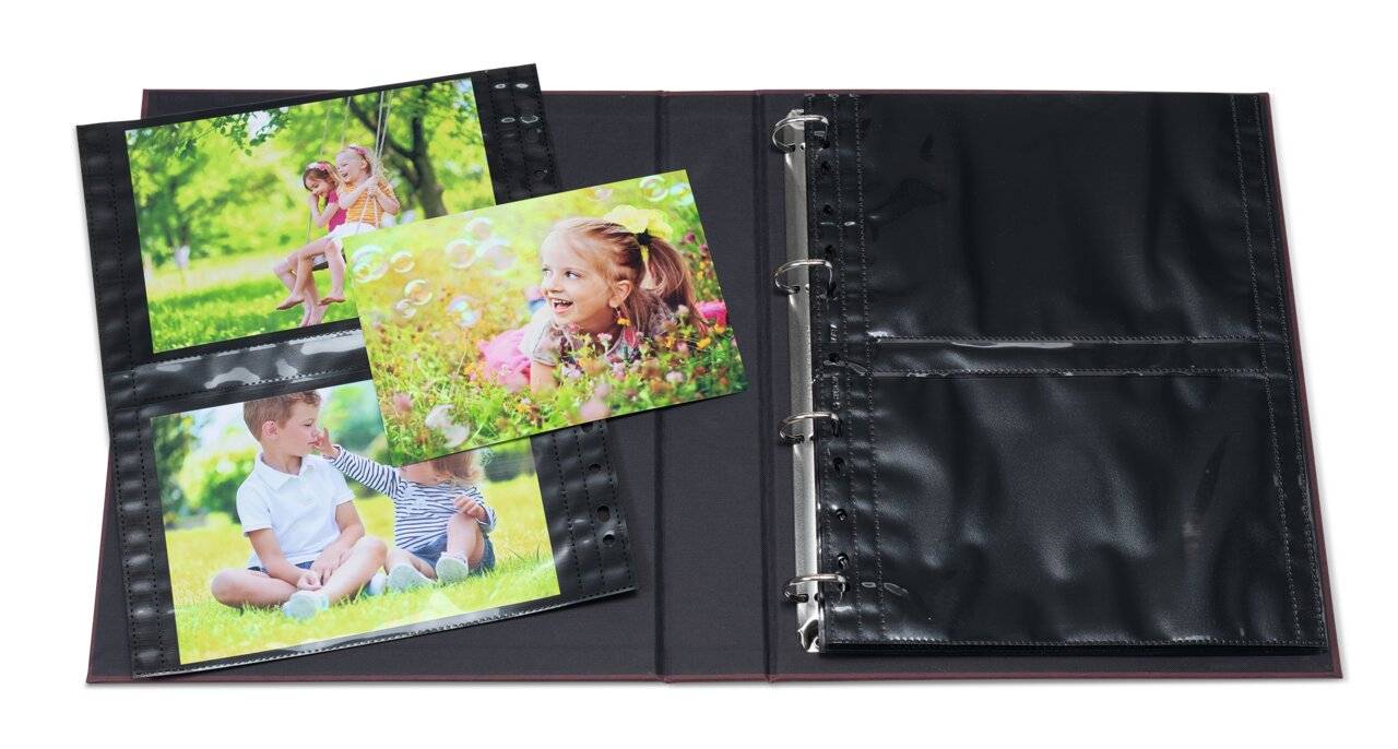 HERMA Fotosichthüllen 130 x 180 mm quer schwarz 10 Hüllen Multimedia-Technik PapierBüroSchreibwar