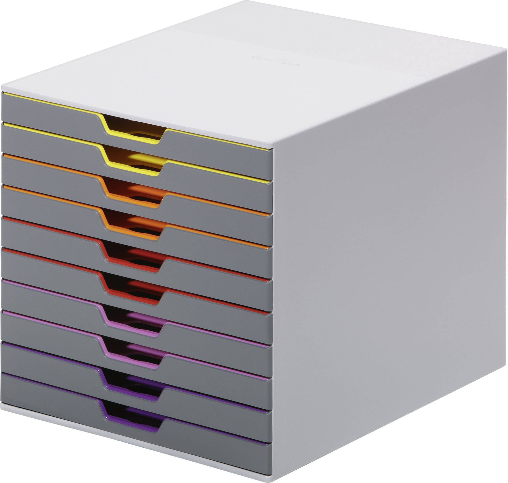 DURABLE Schubladenbox VARICOLOR 10Fächer Etiketten mehrfbg Multimedia-Technik PapierBüroSchreibwar