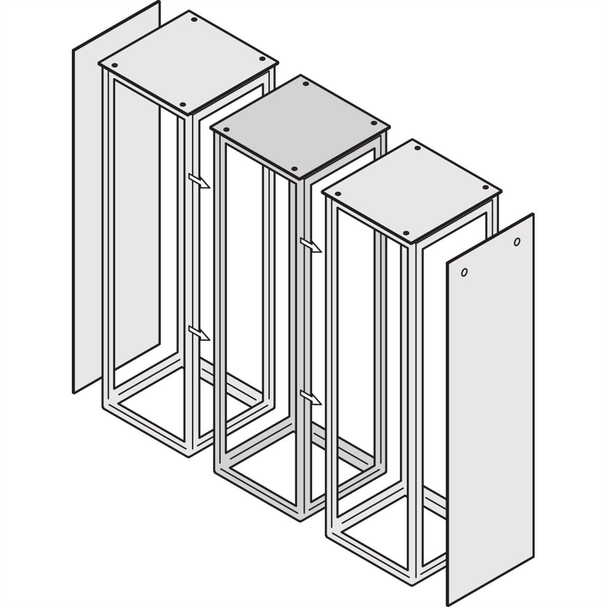 SCHROFF Varistar CP Anreihsatz, IP55 / EMV 19 Schränke &amp, Ausbauteile