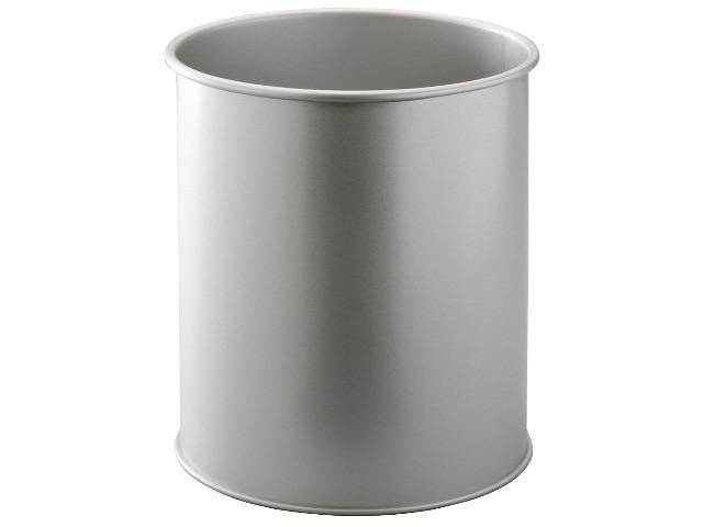 DURABLE Papierkorb Metall rund 15 Liter Metallic silber Multimedia-Technik PapierBüroSchreibwar