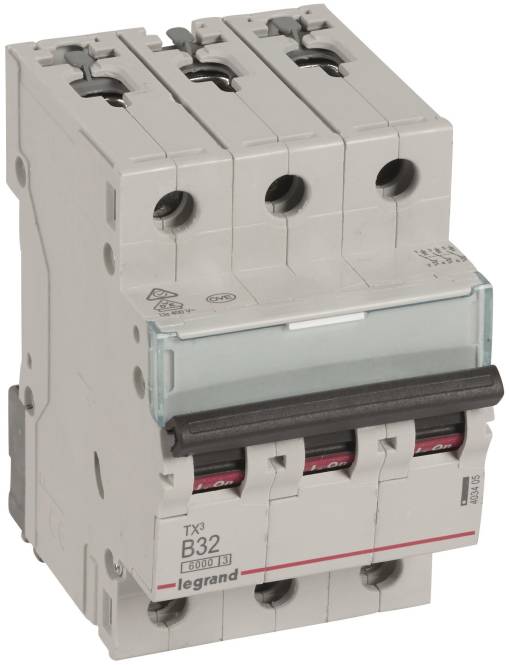 Legrand 403405 TX3 LS-Schalter B 32A 3-polig 6kA 400VAC 3TE Install.Baumaterial Reiheneinb.Inst.-Ger
