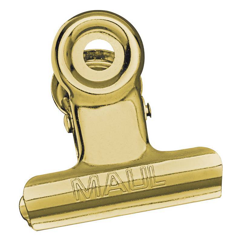 MAUL Papier-Klemmer MAULstandard, Breite 30 mm, 10 St. gold Multimedia-Technik PapierBüroSchreibwar