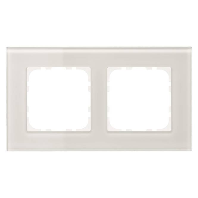 MDT BE-GTR2W.01 Glasrahmen 2fach Weiß f.55mm Programme Install.Baumaterial Schaltermat/Geb.Steu KNX