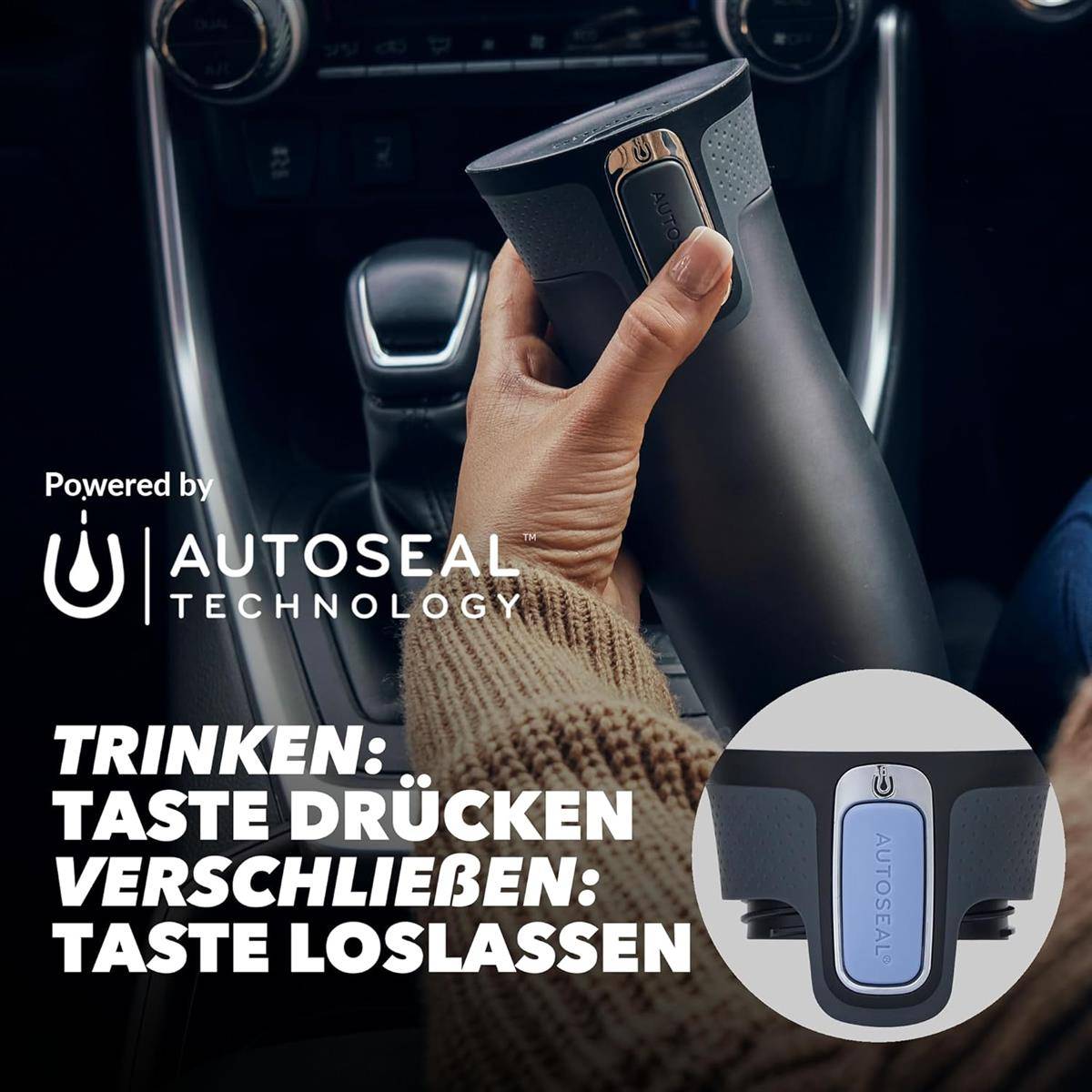 Contigo Thermobecher West Loop Autoseal Edelstahl Isolierbecher 470 ml Fb. Earl Grey