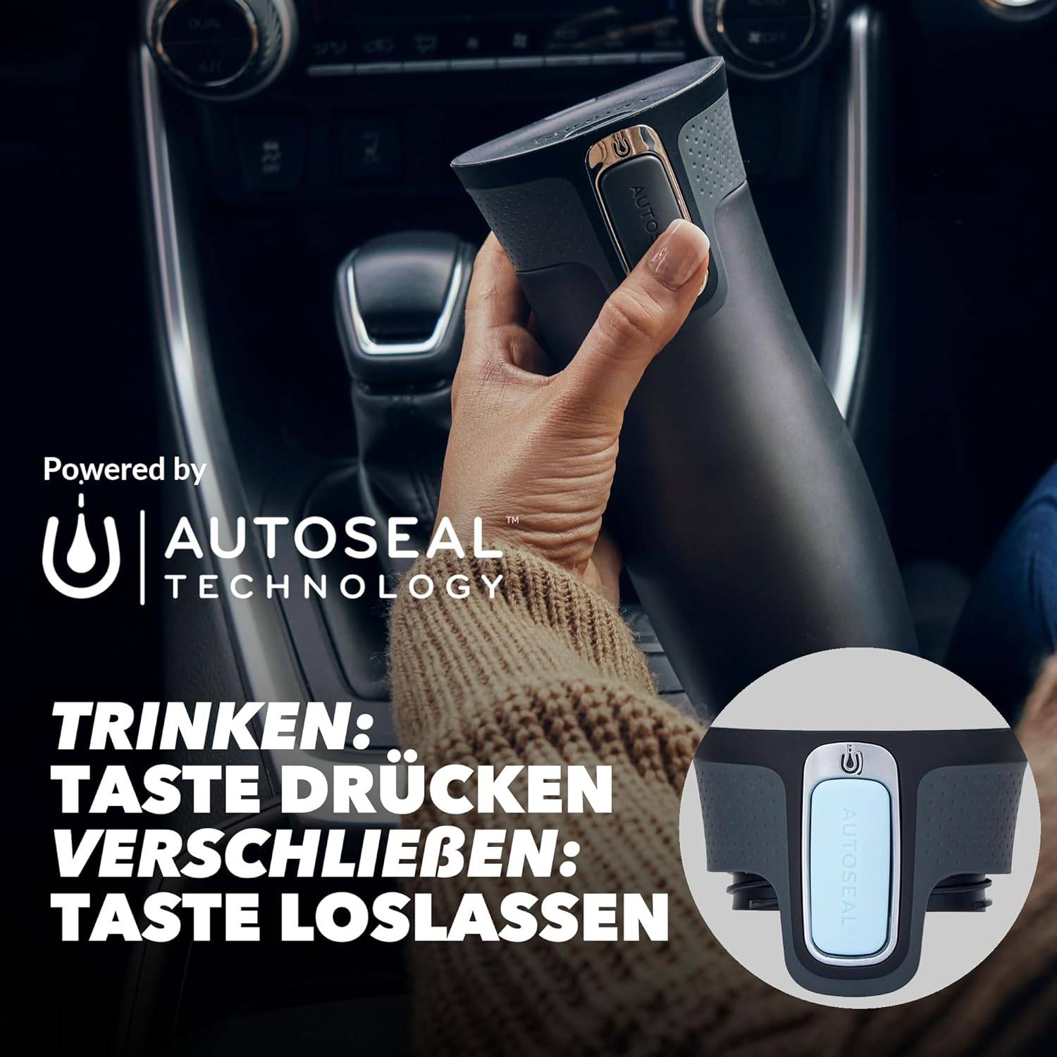 Contigo Thermobecher West Loop Autoseal Edelstahl Isolierbecher 470 ml Fb. Aqua