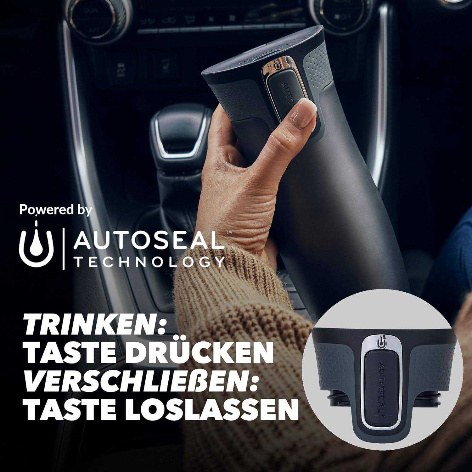 Contigo Thermobecher West Loop Autoseal Edelstahl Isolierbecher 470 ml Farbe Red