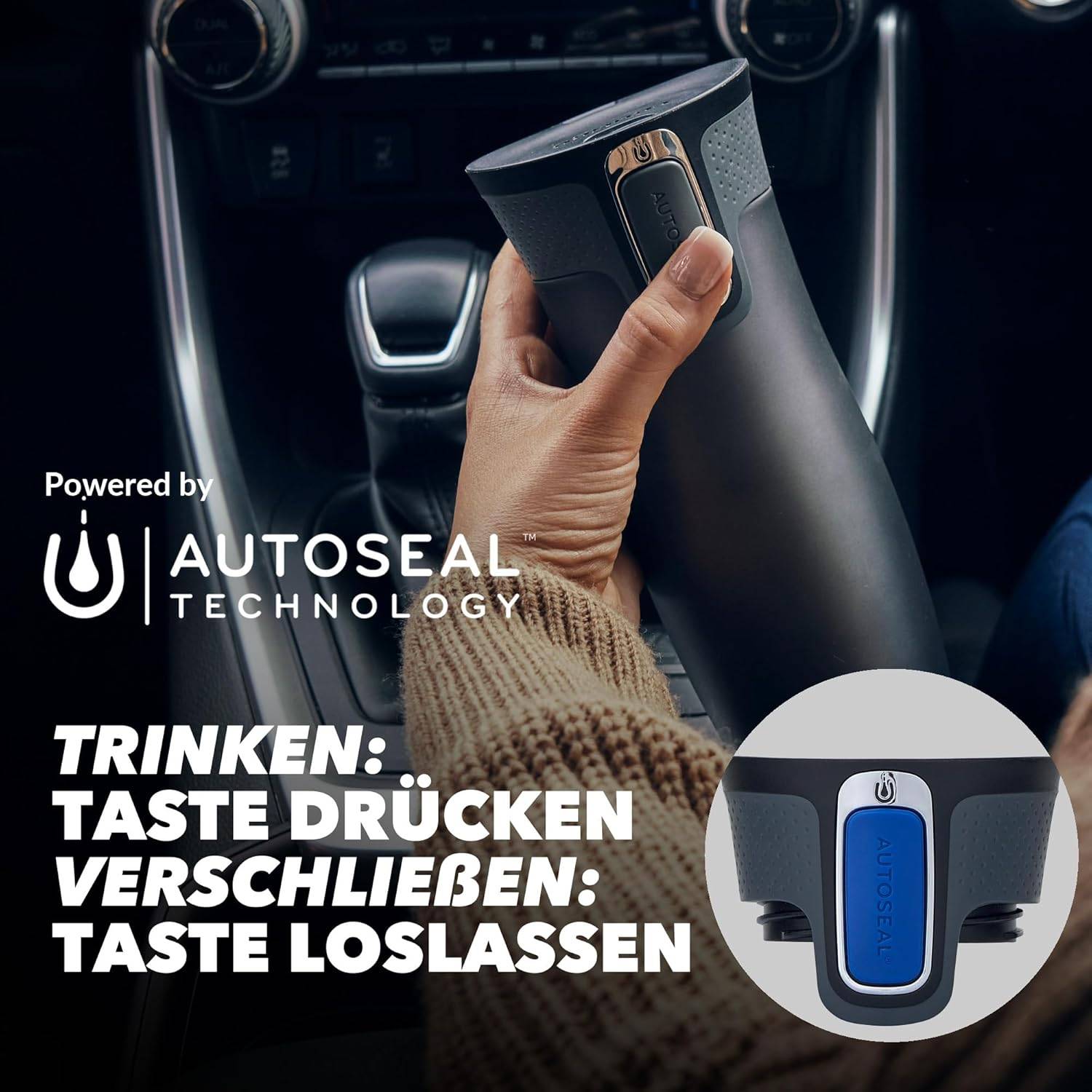 Contigo Thermobecher West Loop Autoseal Edelstahl Isolierbecher 470 ml Fb. Steel