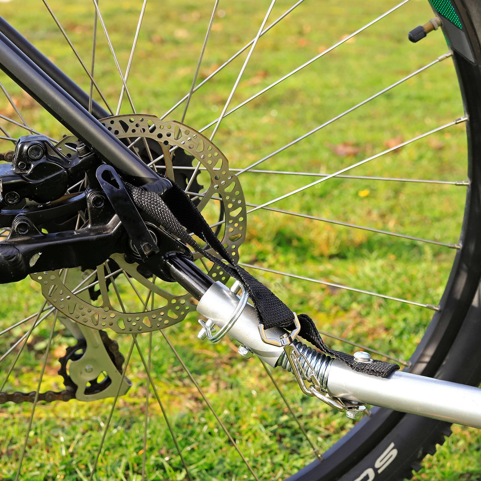 lionto Universalkupplung für Fahrradanhänger, stabile Stahlkupplung für Hundeanhänger & Transportanhänger, schwarz