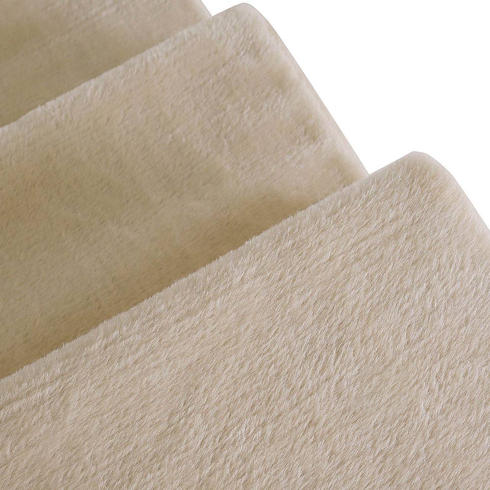 lionto Katzentreppe, weich gepolstert & gelenkschonend, rutschfest & stabil, mit abnehmbarem Plüschbezug, 46x36x34 cm, beige