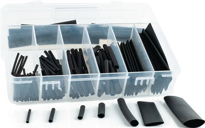 WKK Schrumpfschlauch Sortiment (schwarz, 127-tlg.) H-2(Z) Multimedia-Technik