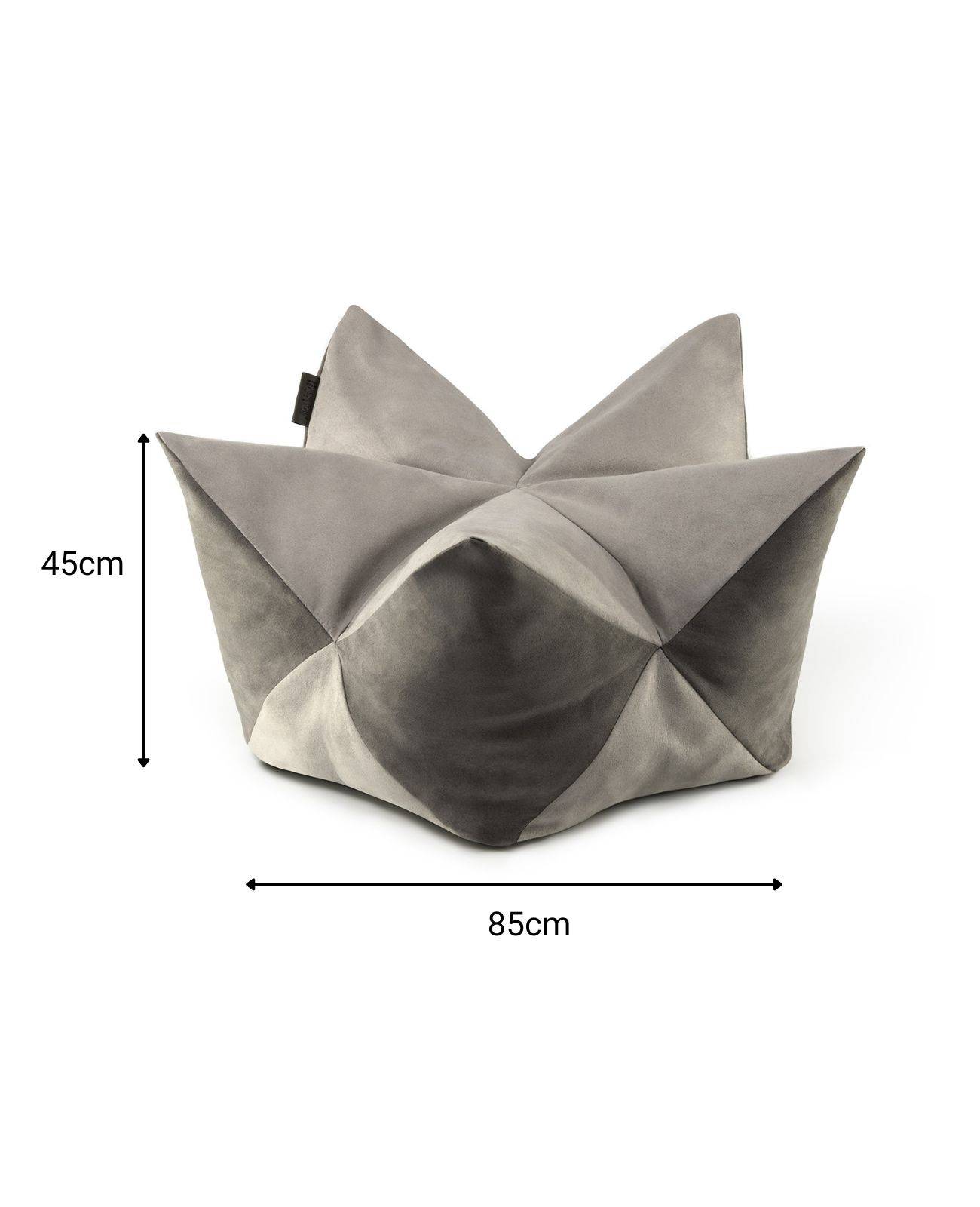 lionto Kronenkissen für Katzen, 85x45cm, hellgrau/dunkelgrau