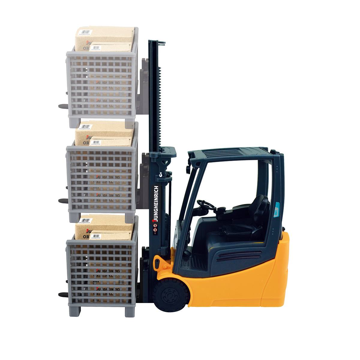 Happy People RC Jungheinrich Gabelstapler 1:16 2,4 GHz mit Palette & Kartons