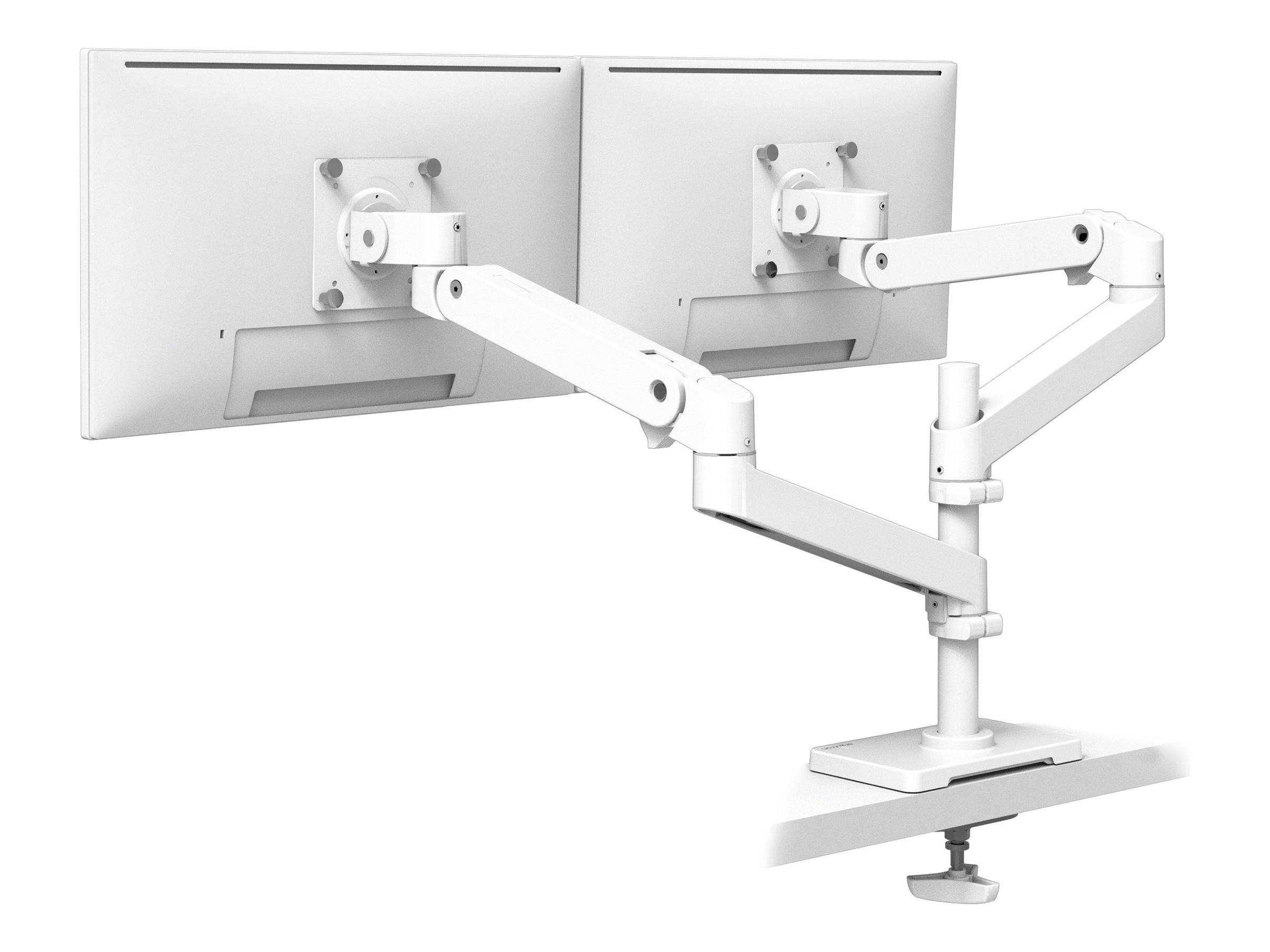 Ergotron LX Pro - Befestigungskit (Doppelarm) - für 2 LCD-Displays - grommet mount - Aluminium - weiß - Bildschirmgr�