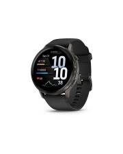 Garmin Venu 4 - 45 mm - Schiefer - intelligente Uhr mit Band - Silikon - schwarz - Handgelenkgröße: 135-200 mm - Anzeige 3.53 cm (1.4")