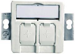 TG Modul-Aufnahme 50x50 rw H02010A0081 2-fach UP/50 f.BR 45° Auslass leer Install.Baumaterial