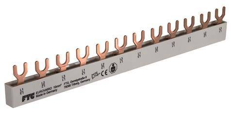 FTG Gabel E12 3p 210mm 10qmm ES31210 Sammelschiene Eurovario Hg GS Install.Baumaterial