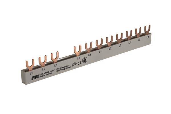 FTG Gabel E11 3p 212mm 10qmm ESFI8LS Sammelschiene Eurovario f.Fi LS Install.Baumaterial