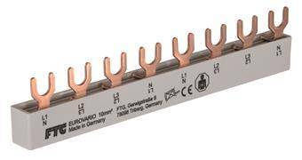 FTG Gabel E 8 4-polig 10qmm ES40810 Sammelschiene Eurovario Install.Baumaterial Reiheneinb.Inst.-Ger