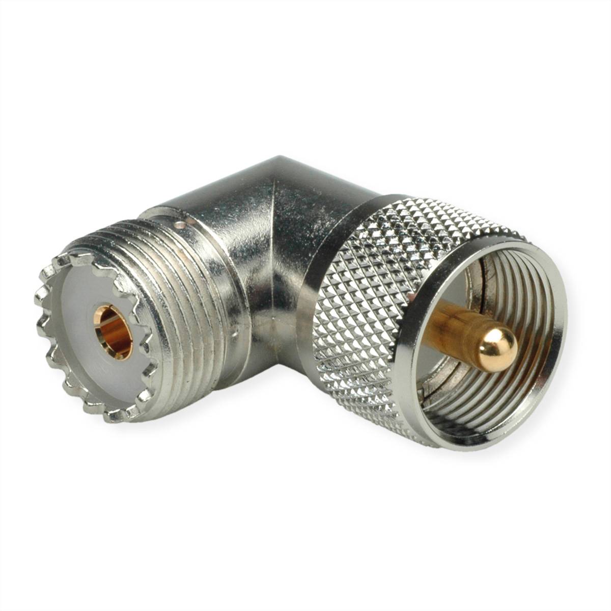 TELEGÄRTNER UHF-Winkelverbinder, Stecker / Buchse Koaxialstecker UHF-Winkelverbindungsstück