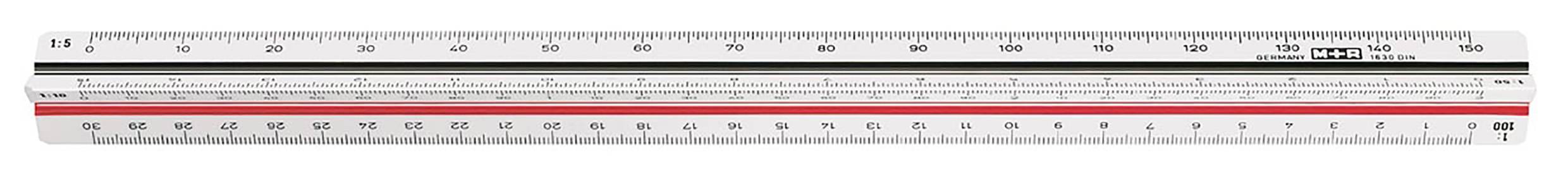 M+R Dreikantmaßstab 30cm 2farbig zweifarbige Hohlkehle 1 Stk Multimedia-Technik